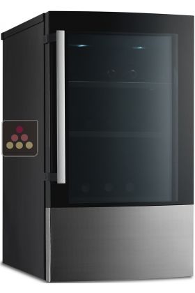 Dual temperature wine service cabinet