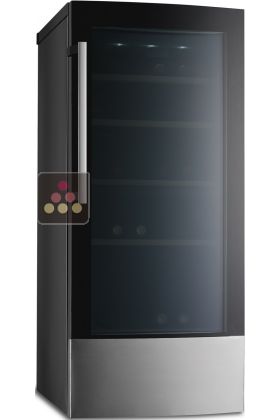 Dual temperature wine service cabinet