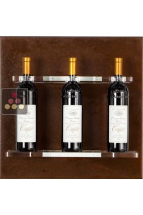 Wall Wine Rack in Plexiglass for 3 bottles