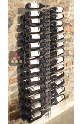 Wall Wine Rack in Clear Plexiglass for 56 bottles - (optional LED lighting)