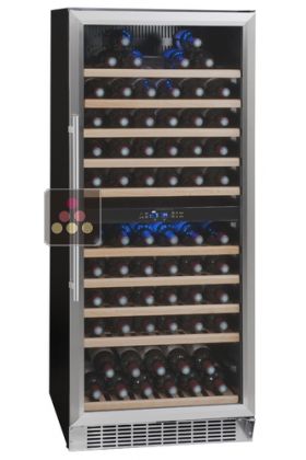 Dual temperature wine service cabinet