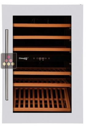 Dual temperature built in wine service cabinet