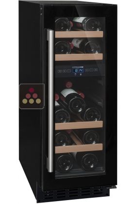 Dual temperature wine service cabinet