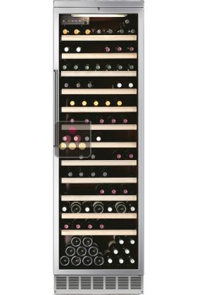 Multi-temperature built in wine service and storage cabinet