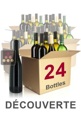 24 bottles of wine - Discovery Selection : white wines, red wines and Champagne