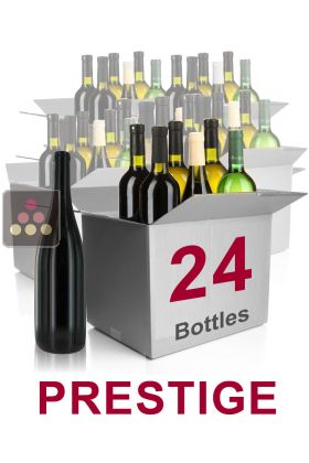 24 bottles of wine -Selection Prestige : white wines, red wines and Champagne