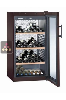 Single-temperature wine cabinet for storage or service