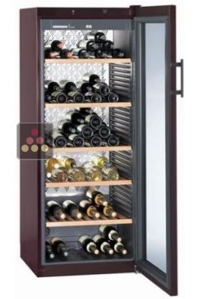 Single-temperature wine cabinet for storage or service