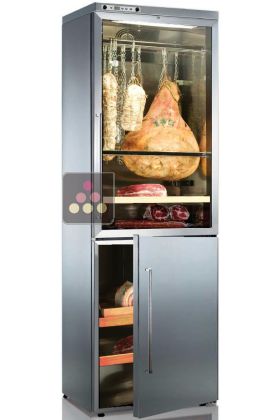 Combination of 2 single temperature delicatessen cabinets - Left hinged