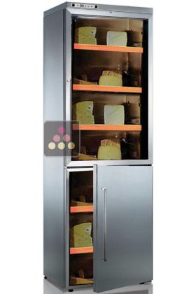 Combination of 2 single temperature cheese cabinets