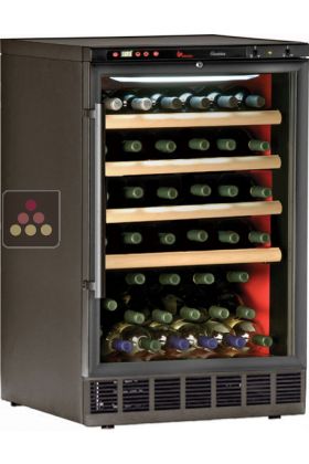 Built-in single temperature wine cabinet for wine storage or service