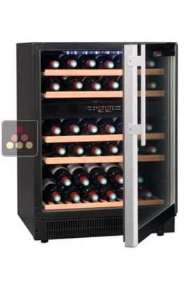 Dual temperature wine service cabinet