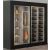 Freestanding combination of 2 professional refrigerated display cabinets for wine, cheese and cured meat - Flat frame