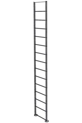 H170cm side panel for Atelier du Vin rack Mass, Standard, Smart or Essential System