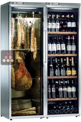 Combination of a Multi-temperature Wine Cabinet and a Single Temperature Delicatessen Cabinet