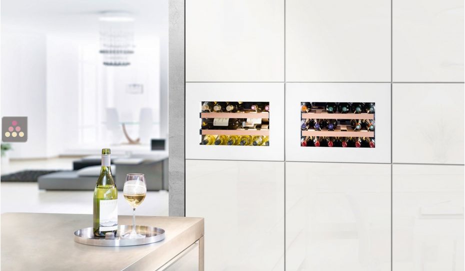 Single-temperature wine cabinet for storage or service - can be fitted