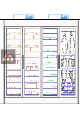 Refrigerated display cabinet for delicatessen/cheese