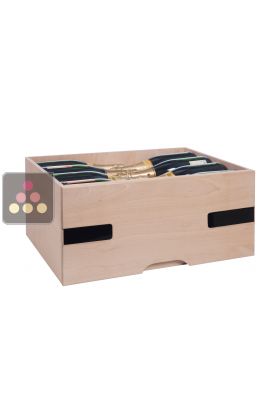 Beech wood drawer for wine cabinets in the Prestige range