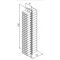 Plexiglas bottle-holder column with ground/ceiling fixation - Height 2175mm - Depth 3 bottles - 114 bottle capacity - Optional LED lighting