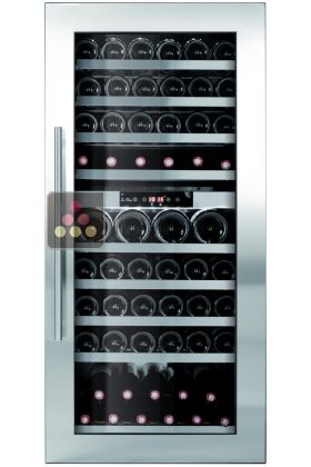 Dual temperature built in wine cabinet for storage and/or service