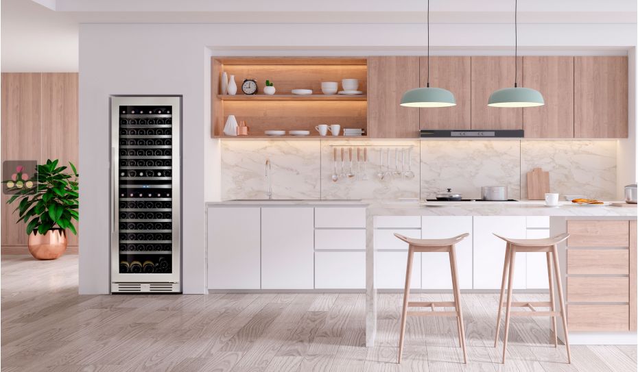Dual temperature wine service and/or storage cabinet - Can be fitted