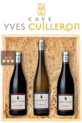 3 bottles of wine - Yves Cuilleron : St Joseph, Condrieu, Côte Rôtie 