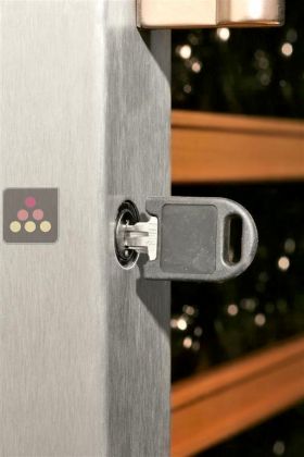 Replacement lock for wine cabinet with glazed stainless steel door