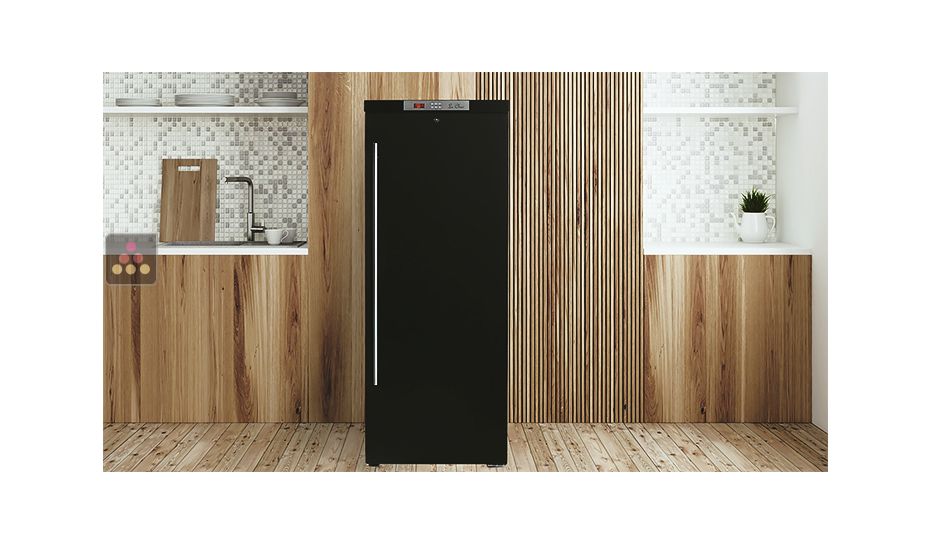 Single temperature wine ageing cabinet with humidity control