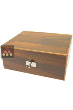 Cigar humidor with rosewood finishing