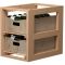 Wooden Storage unit for 2 wooden boxes