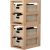 Set of 2 Wooden Storage unit for 4 wooden boxes