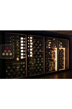 Single temperature climatized wine display 4 doors 400 bottles