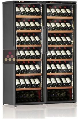 Combination of 2 Single temperature wine service or storage cabinets
