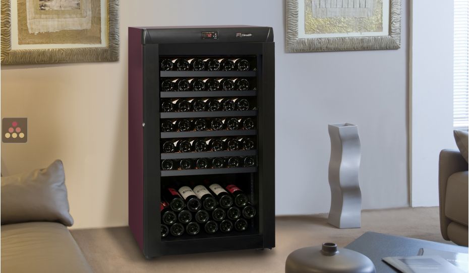 Single temperature wine ageing or service cabinet