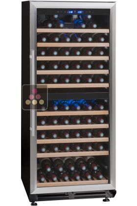 Dual temperature wine service cabinet