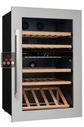 Dual temperature built in wine service cabinet