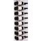 Black wall rack for 16 x 75cl bottles - Horizontal bottles