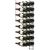 Black wall rack for 24 x 75cl bottles - Horizontal bottles