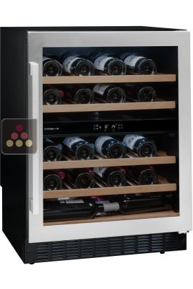 Dual temperature wine cabinet for storage and/or service