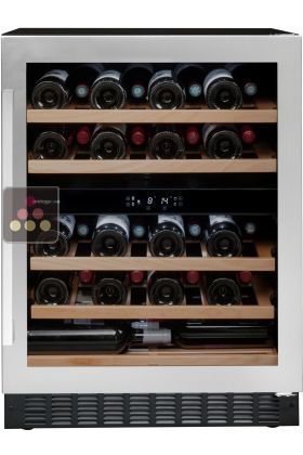 Dual temperature built-in wine cabinet for storage and/or service