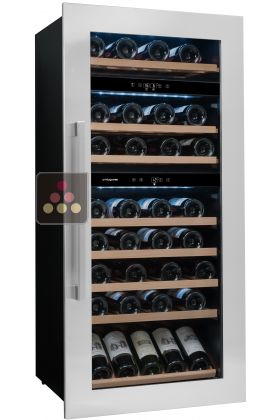 Triple temperature built in wine storage and service cabinet