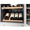 Multi-purpose wine cabinet for the storage and service of wine - can be fitted - White glass door.

