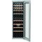 Multi-purpose wine cabinet for the storage and service of wine - can be fitted - Black glass door.
