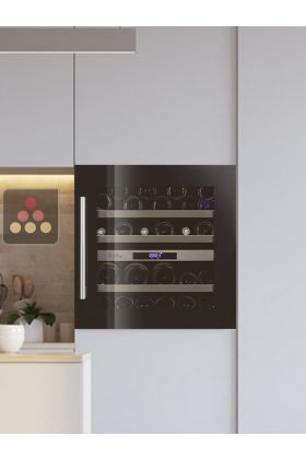 Dual temperature built in wine cabinet for service