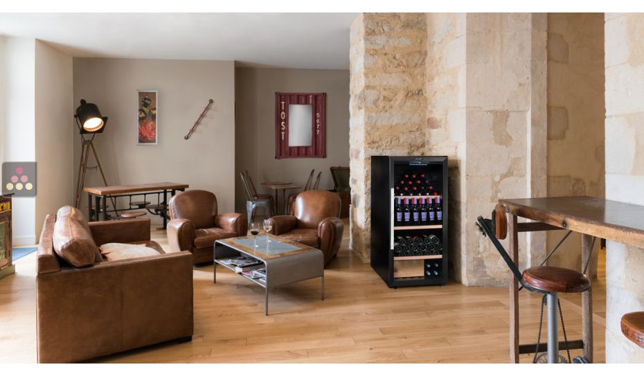 Wine cabinet for multi temperature service or single temperature storage 