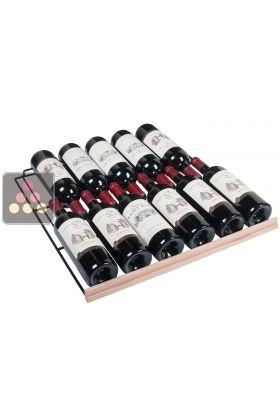 Steel wire storage shelf with wooden front for Climadiff Wine Cabinet