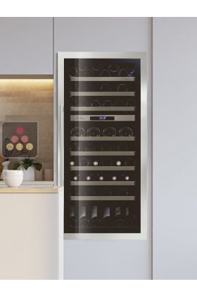 Dual temperature built in wine cabinet for service