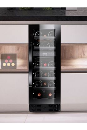 Dual temperature built in wine cabinet for storage and/or service