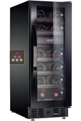 Dual temperature wine cabinet for storage and/or service