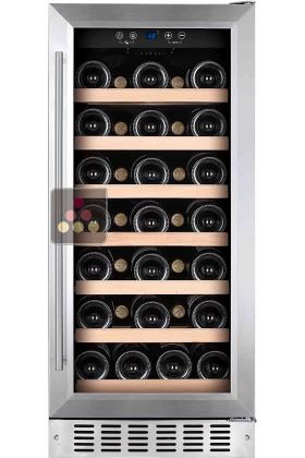 Single temperature built in wine cabinet for storage and/or service